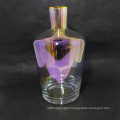 wholesale colored plating glass decanter with stopper